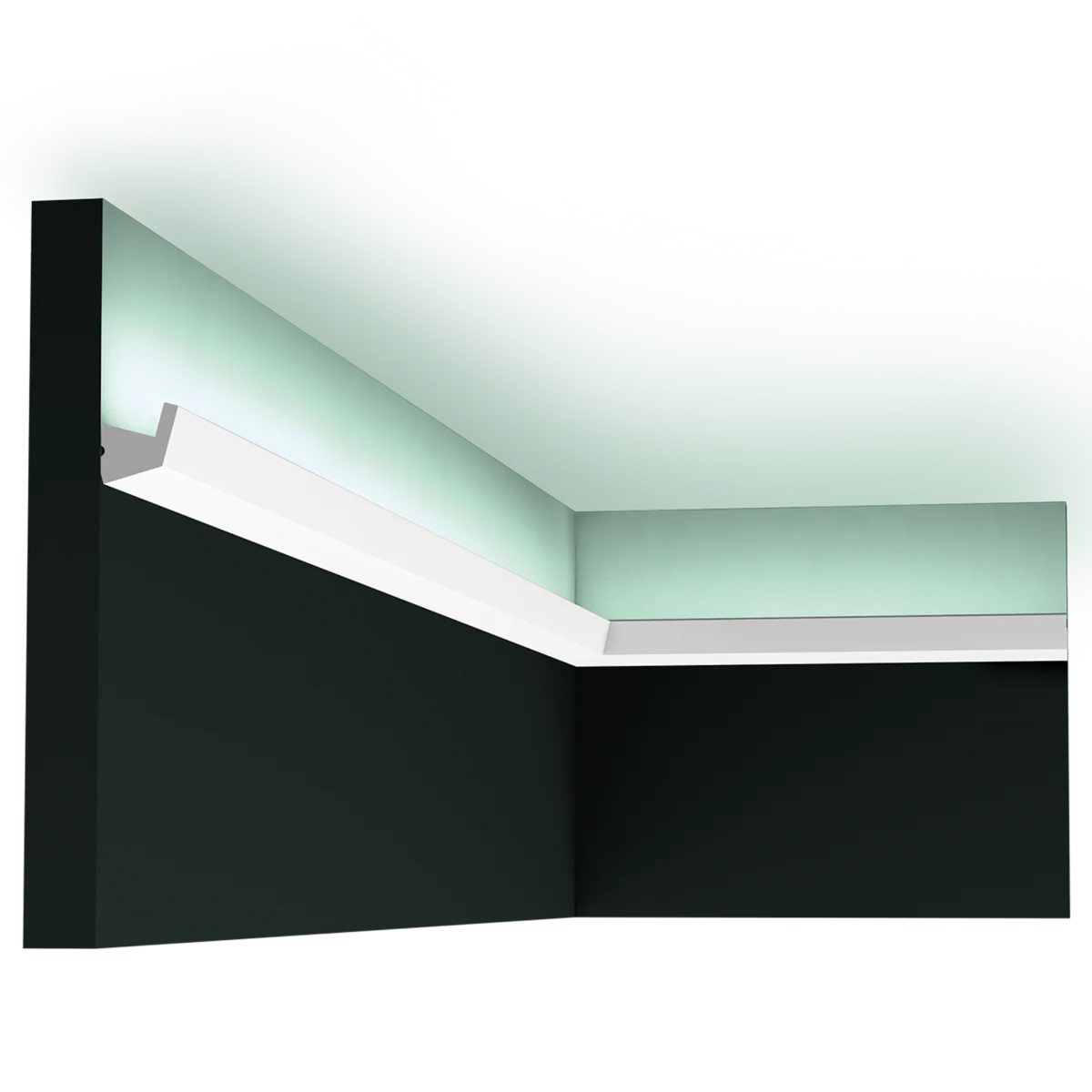 Pack 10 m Corniche éclairage indirect + Bandeau LED + Colle CX189 Orac / Paulmann- 5,5x4,2x200cm (h x p x L) - moulure décorative polymère - Image 6